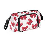 miaozhen Astuccio per bambini di grande capienza astuccio leggero con scomparti per studente scuola obbligatorio simpatico fiocco cartone animato rosso bolsa coppia guardar lapiz