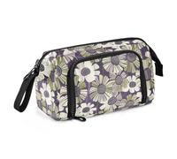 miaozhen astuccio per matite di grande capacità astuccio cosmetico multifunzionale con cerniera per adolescenti elementari viola e verde girasole estuche para lapices para adolescenti