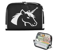 miaozhen astuccio per matite di grande capacità astuccio multiuso ad alta capacità per ragazze forniture scolastiche unicorni nero e bianco cartuchera escolar para ninos