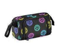 miaozhen astuccio per matite di grande capacità astuccio scuola con slot matita penna caso cosmetico per insegnante college colorato neon fluorescente calcio estuches para el colegio