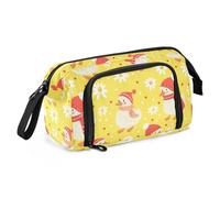 miaozhen astuccio per matite di grande capacità borsa per il trucco multifunzionale con cerniera per adolescenti scuola media carina anatra cartone animato illustrazione lapiceras estuche para ninas