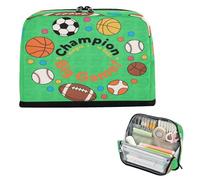 miaozhen Astuccio per matite di grande capacità borse per il trucco carino portapenne per le donne palle scuola media cerchio modello verde estuche para lapices pequeno