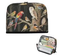 miaozhen Astuccio per matite di grande capacità borse per il trucco di grande capacità organizzatore di cancelleria per ragazzi asilo Delicato gufo uccelli ramo lapiceras estuche para ninos
