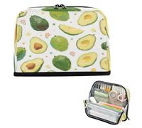 miaozhen Astuccio per matite di grande capacità borse per il trucco morbido multiuso per gli uomini scuola must have carino e cartone animato verde avocado estuche para lapices de nino