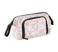 miaozhen Astuccio per matite di grande capacità da viaggio astuccio leggero per la scuola per le ragazze viaggio ballerina carillon cartone animato bolsita para colores