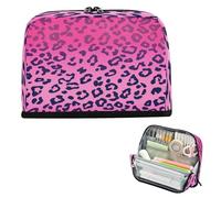 miaozhen Astuccio per matite di grande capacità portapenne carino borsa multiuso per adolescenti scuola must have rosa leopardo stampa estuche para lapices nina