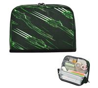 miaozhen Astuccio per matite Grande Capacità Make Up Bag Slot Organizzatore di Immagazzinaggio per le Donne Forniture Scuole Superiori Vecchio Stile Wolverine Scratch Neon Green cartera para lapices
