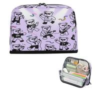 miaozhen astuccio per matite Grande Capacità Trucco Borse Organizzatore da Scrivania per Preppy School Must Haves Cool Band Bear Viola caja para lapices escolares nina
