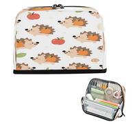 miaozhen Astuccio per matite Grande Capacità Trucco Organizer Box per Ragazze Grado Forniture scolastiche Carino Cartone animato Marrone Riccio estuche para lapices pequeno