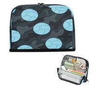 miaozhen astuccio per matite Grande Capacità Trucco Scatola Organizzatore Multiuso per Studenti Collegio Cosmetici Cartoon Balls Camouflage Blu caja para lapices escolares nina