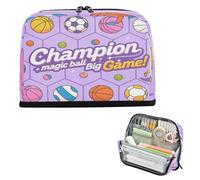 miaozhen Astuccio per penne di grande capacità, organizer portatile per adolescenti, materiale scolastico, obiettivo, viola, modello estuche de lápices para ninos