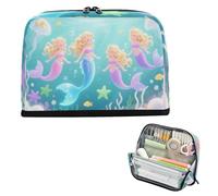 miaozhen Astuccio portapenne di grande capacità con scomparto organizer per adolescenti ufficio subacqueo sirena medusa rosa viola blu oceano verde bolsas para erramientas