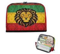 miaozhen Astuccio portapenne di grande capacità durevole per ragazze adolescenti scuola rasta reggae leone bandiera giamaica amante estuche de lápices para ninas