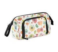 miaozhen Astuccio scolastico di grande capacità astuccio per penne cosmetico multifunzionale extra large astuccio per preppy preppy forniture scolastiche fiori semplici cartuchera colorato per los