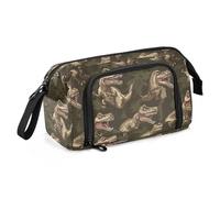 miaozhen Astuccio scolastico di grande capacità per ragazze astuccio con manico astucci per adolescenti per bambini cosmetici giungla animale dinosauro cajita para lapices