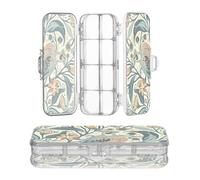 miaozhen Astuccio trasparente a doppio strato con quaglia ritratto 1900 morbida anatra giallo azzurro custodia rigida per forniture di cancelleria con scatto e coperchio