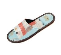miaozhen Bambino Gufo Animale Blu Bagno Pantofole per Uomini Donne Indoor ed Outdoor Riutilizzabile Morbido personalizzato Open Toe Slipper Piscina Palestra Bagno Casa pantuflas para hombres, Bambino