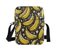 miaozhen banana e stelle giallo e blackmessenger borsa a tracolla sopra le borse a tracolla per gli uomini Cinghia regolabile per affari