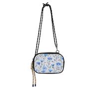 miaozhen Bella Fiordaliso Grigio Blu Piccola Borsa a Tracolla per Uomo Bellezza con Tracolla Regolabile Piccola Borsa A Tracolla Avere un pasto cartera para mujer