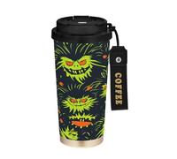 miaozhen Bicchiere da viaggio per caffè con coperchio, in acciaio inox, per bevande calde e fredde, 500 ml, a prova di fuoriuscite