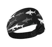 miaozhen Black Shark no slip moda fasce per le donne fasce elastiche per il sudore per la testa per tennis tennis Calcio Yoga cinta para el cabello