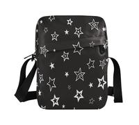 miaozhen Black Star Silvercute borsa messenger borsa a tracolla tracolla tracolla regolabile per lavoro lavoro