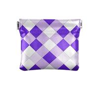 miaozhen Blu brillante Scacchi Contanti Moneta Portamonete Portatile Gioielli per Uomini Donne Viaggio bolsa pequena para monedas, Blu brillante a scacchi, 1 size