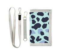 miaozhen Blu semplice leopardi stampa regali portafoglio per giovani cool portafoglio colorato con cordino carteras para hombres