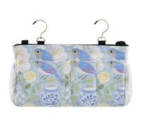 miaozhen Blue Bird Rose Organizer Multifunzione Caddy Hanging Storage Bag per letti a castello e ospedale, dormitorio, sponde letto mesa para litera