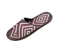 miaozhen Bold Lines Aztec Borgogna Bagno Sandalo Indoor Outdoor Portatile Leggero su misura Suola in Gomma Scarpe da Casa per Piscina, Hotel, Viaggi sandalias de playa para hombre, Bold Lines Aztec