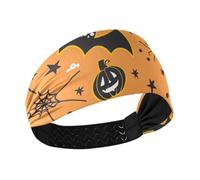 miaozhen Boo Tronco Bat Spider Halloween Antiscivolo? Fasce elastiche per capelli da donna per allenamenti trucco uso quotidiano diademi da trekking para ni?as