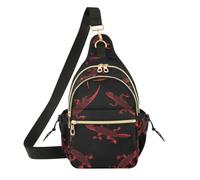 miaozhen Borsa a tracolla da donna a tracolla lucertola rossa nera | Zaino da donna alla moda per viaggio,Incontri