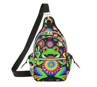 miaozhen Borsa a tracolla da donna a tracolla tie-dye rana segno della pace | Piccola borsa da uomo per viaggi, escursionismo