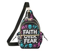 miaozhen Borsa a tracolla da donna gotica Faith over Fear