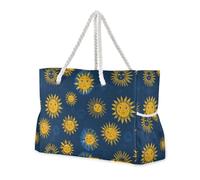 miaozhen Borsa da spiaggia da viaggio a prova di sabbia con cerniera divertente sole africano blu navy borse tote da donna per lavoro Top Beach Bag, Pool Bag, Work Bag, Shopping Bag