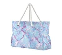 miaozhen Borsa da spiaggia portatile per le vacanze con cerniera stile gotico marmo bordeaux blu grandi borse tote per le donne Buono per i viaggi in piscina nuotare spiaggia vacanza necessità