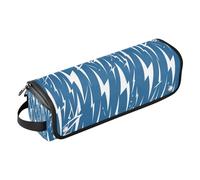 miaozhen Borsa da viaggio per attrezzi da donna, con tappetino resistente al calore, impermeabile, organizer da viaggio per ferri da stiro, piastre, ferri arricciacapelli, bulloni fulmini, capelli blu