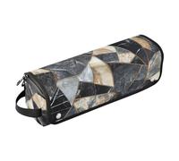 miaozhen Borsa da viaggio per strumenti per capelli con tappetino resistente al calore, antipolvere, borsa da viaggio per piastre, piastre, ferri arricciacapelli, pietre di marmo stile geometrico,