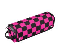 miaozhen Borsa da viaggio per utensili da donna con tappetino resistente al calore, impermeabile, organizer da viaggio per ferri da stiro, piastre da stiro, ferri arricciacapelli, motivo scozzese di
