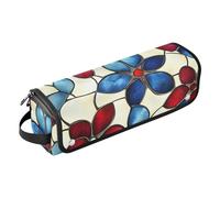 miaozhen Borsa da viaggio per utensili per capelli da donna con cuscinetto resistente al calore, impermeabile, portatile, aperta, piatta, per ferro arricciacapelli, asciugacapelli piatto, vetro