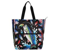 miaozhen Borsa decorativa per libri per bambini per bambini adulti papà padre quarto luglio borsa a tracolla impermeabile con cerniera per scuola e tempo di gioco