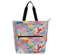 miaozhen Borsa decorativa per libri per bambini per bambini ragazzi ragazze italiana estate preppy europea costiera impermeabile resistente riutilizzabile biblioteca borsa della spesa per la scuola