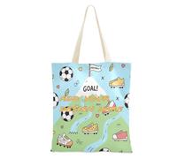 miaozhen borsa della spesa in tela personalizzata porta da calcio modello blu spazi vuoti personalizzati Borse di tela per le donne di lavoro