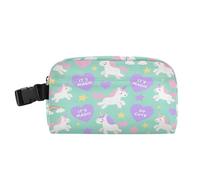 miaozhen Borsa morbida portatile con tasche con cerniera per adulti contenitore per il pranzo con fibbia isolato contenitore per il pranzo per università, college carino unicorni rosa verde arcobaleno