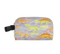 miaozhen Borsa per il pranzo a mani libere per bambini, con fibbia, isolata, per università, università, università, verde fluorescente, arancione, dinosauro, mimetico, lonchera termica per Frio y