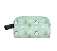 miaozhen Borsa per il pranzo con tasche con cerniera, per bambini, mantiene il cibo caldo, contenitori per pasti all'aperto, palestra, pinguino verde bambino fiocco di neve maleta para comida