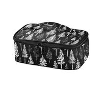 miaozhen Borsa per il pranzo da uomo, design in bianco e nero, con sequoia di mezzanotte, per uomo, escursionismo, bulto para pranzo