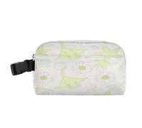miaozhen Borsa per il pranzo per ragazzi e uomini, comoda scatola per il pranzo con fibbia, isolata, per scuola, ufficio, campeggio, picnic, animale, manta, ray, verde fluorescente, margherita, fiore