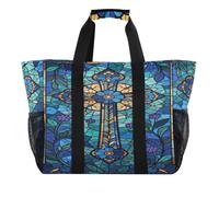 miaozhen Borsa per la spesa a prova di sabbia con tasca interna con cerniera