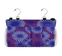 miaozhen Borsa portaoggetti da comodino Organizer per letto laterale Borsa da tasca per comodino mensola e mensola per letto a castello 4 luglio modello patriottico fuochi d'artificio Usa organizador